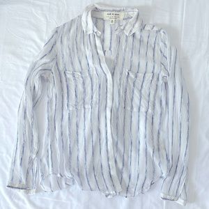 Anthropologie Cloth & Stone Sheer Summer Blouse